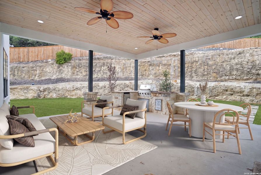 Exterior details and patio area of a home in , San Antonio (Image 34).