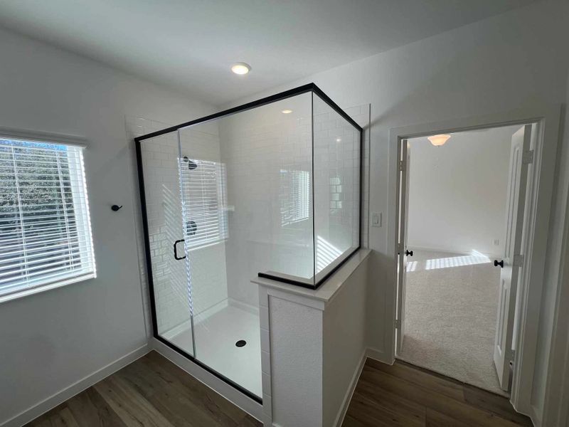 Primary Bathroom Construction Progress featuring the Rosemary Collection