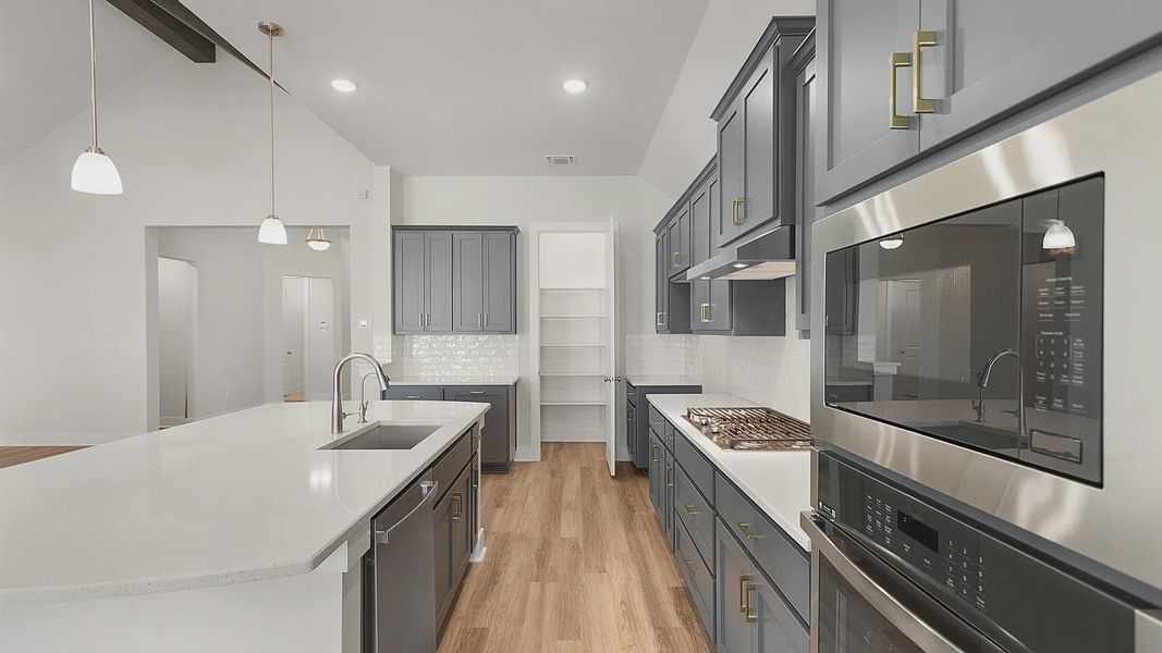 Representative furnished interior of a home built from the Brenner by Chesmar Homes in Newhaven, Manor (Image 10).