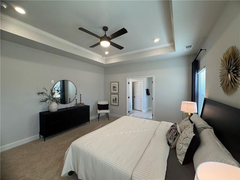Furnished interior view inside a new home in The Fields of Walnut Creek, Pendergrass (Image 10).