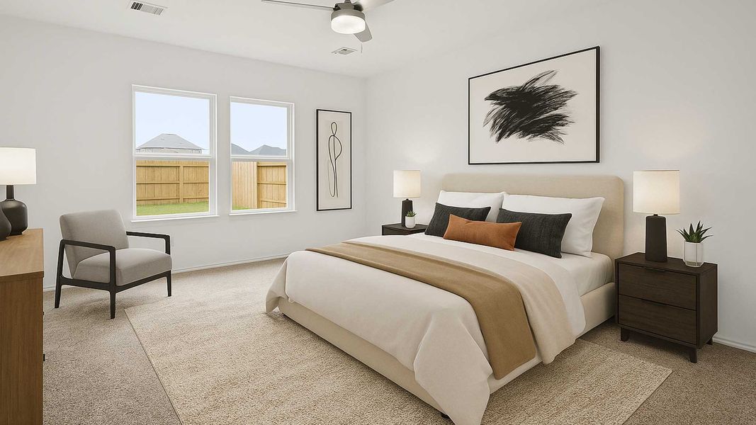 Representative furnished interior of a home built from the Mitchell by D.R. Horton in Sunterra Lakes, Brookshire (Image 5).