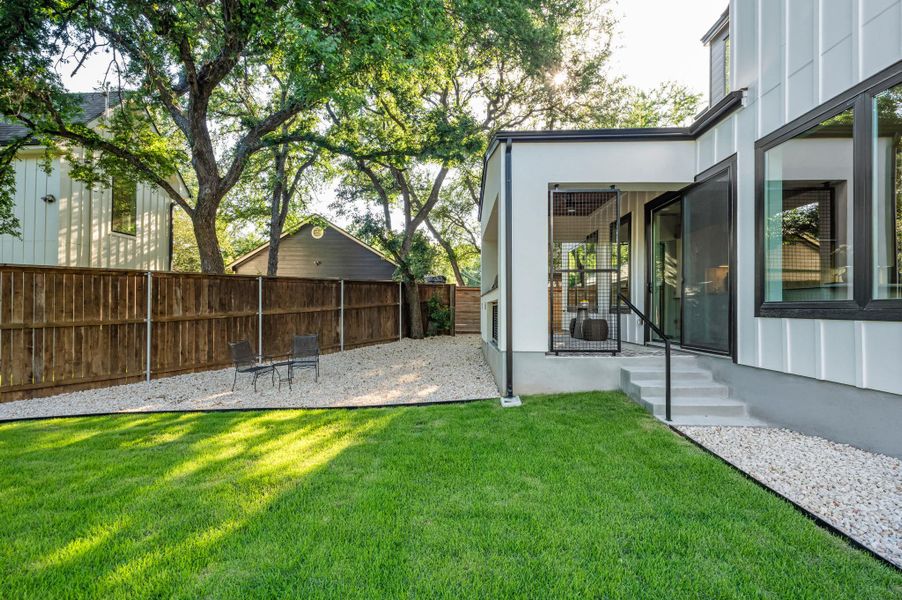 Exterior details and patio area of a home in , Austin (Image 24).
