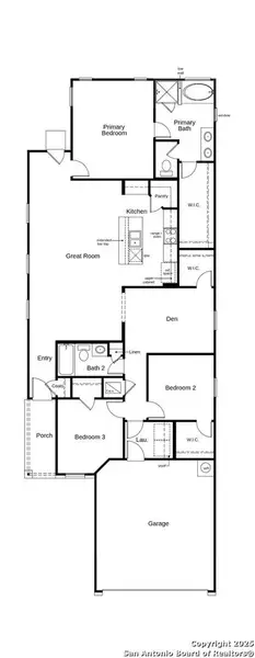 2D floor plan layout of this home in Woodside Farms, Seguin, TX (Image 3).