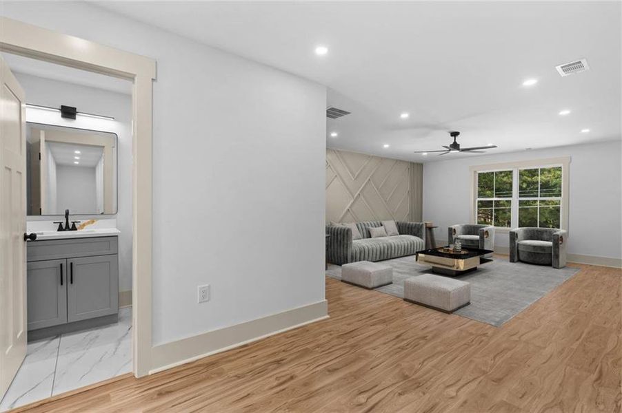 Furnished interior view inside a new home in , Powder Springs (Image 6). Furnished interior view inside a new home in , Powder Springs (Image 6).