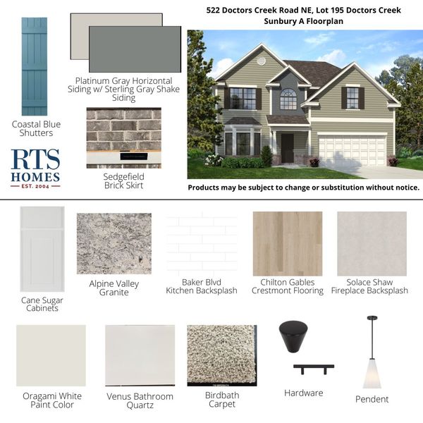 2D floor plan layout of this home in Doctor's Creek, Ludowici, GA (Image 3).