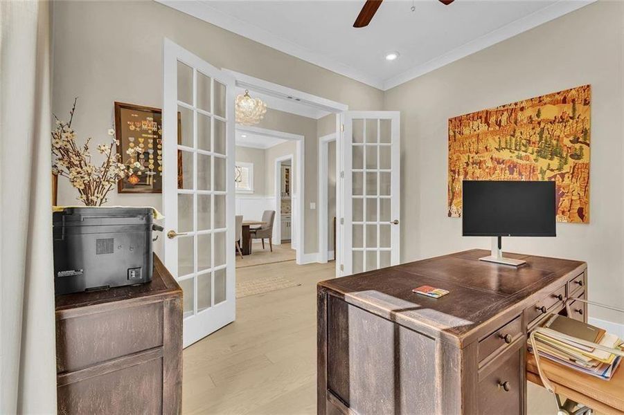 Furnished interior view inside a new home in Manning on the Square, Alpharetta (Image 8).