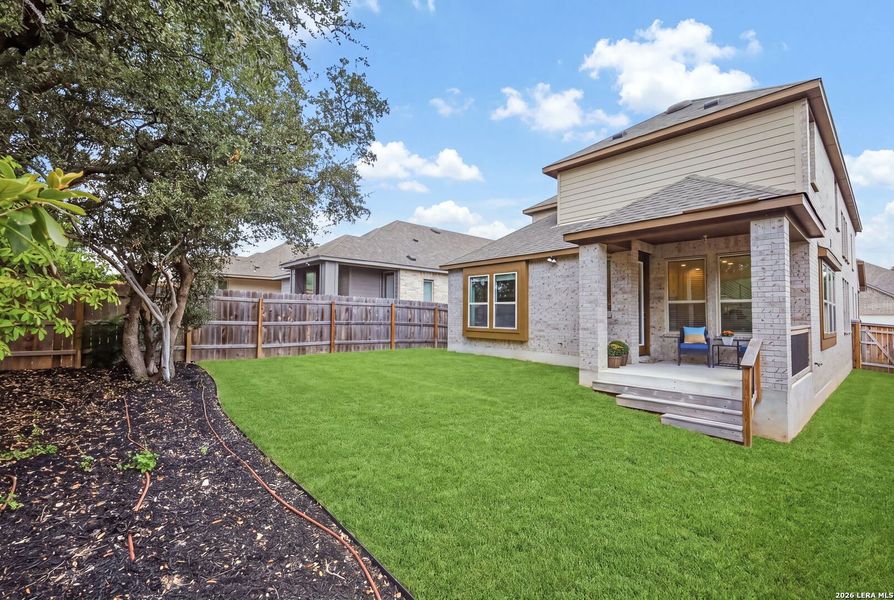 Exterior details and patio area of a home in Gruene Villages, New Braunfels (Image 27).