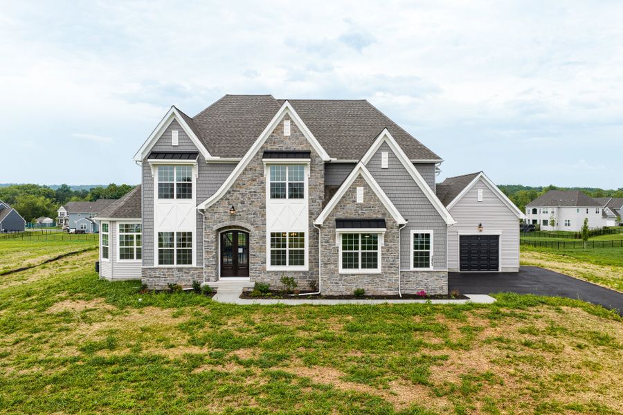 Representative exterior photo of a completed home built from the Devonshire by Keystone Custom Homes in Windermere Farms, Waxhaw, NC (Image 42). Representative exterior photo of a completed home built from the Devonshire by Keystone Custom Homes in Windermere Farms, Waxhaw, NC (Image 42).