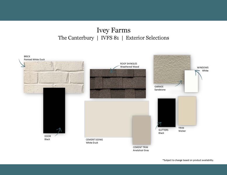 Sample of building materials used in homes in Ivey Farms - The Vintage Collection, Farragut (Image 3).