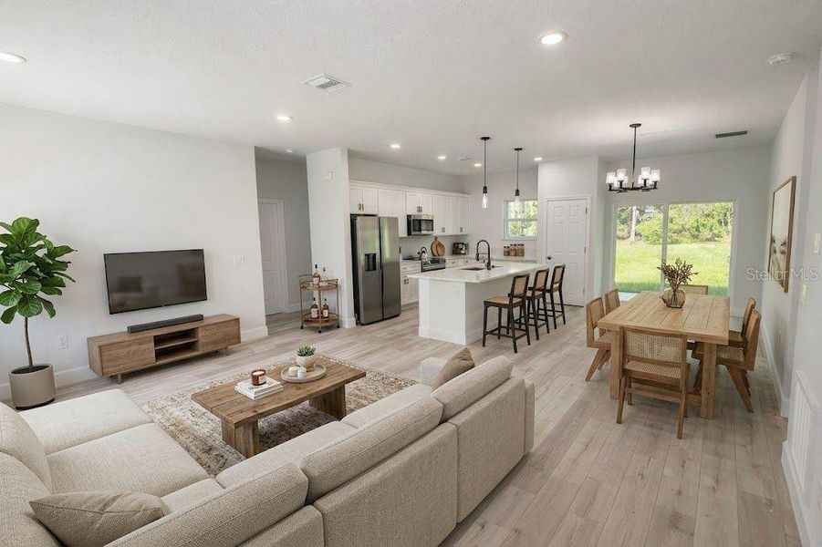 Furnished interior view inside a new home in , Dunnellon (Image 8).