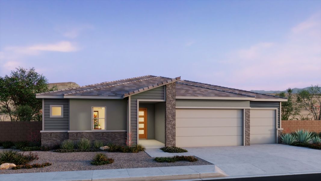 Representative exterior photo of a completed home built from the Hunter by Mattamy Homes in Saguaro Reserve II, Marana, AZ (Image 21).