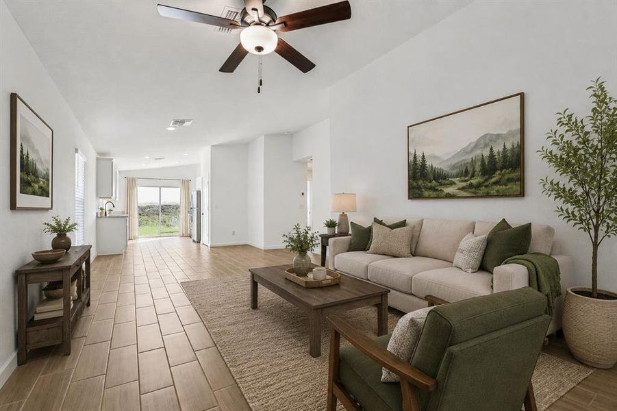 Furnished interior view inside a new home in Trilby Crossing, Brooksville (Image 3). Furnished interior view inside a new home in Trilby Crossing, Brooksville (Image 3).