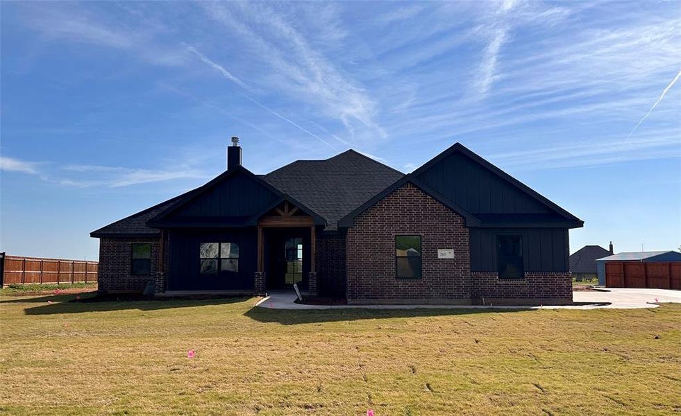 Front exterior of a new home in , Abilene, TX, highlighting curb appeal (Image 1). Front exterior of a new home in , Abilene, TX, highlighting curb appeal (Image 1).