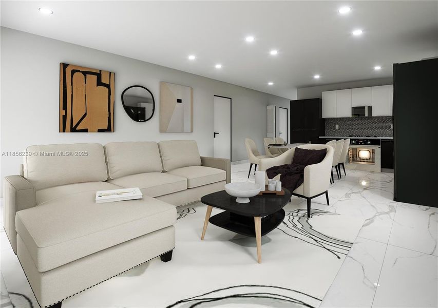 Furnished interior view inside a new home in , Florida City (Image 7). Furnished interior view inside a new home in , Florida City (Image 7).