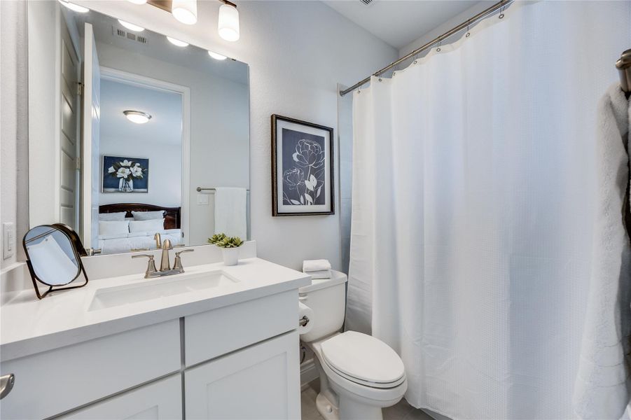 Furnished interior view inside a new home in Santa Rita Ranch 90', Liberty Hill (Image 5). Furnished interior view inside a new home in Santa Rita Ranch 90', Liberty Hill (Image 5).