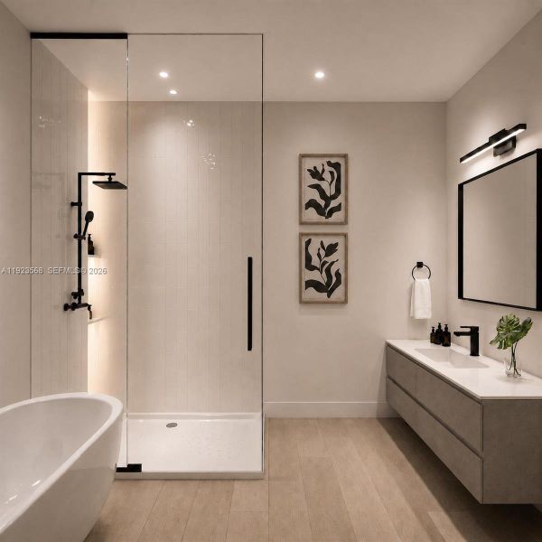 Furnished interior view inside a new home in , Hallandale Beach (Image 7).