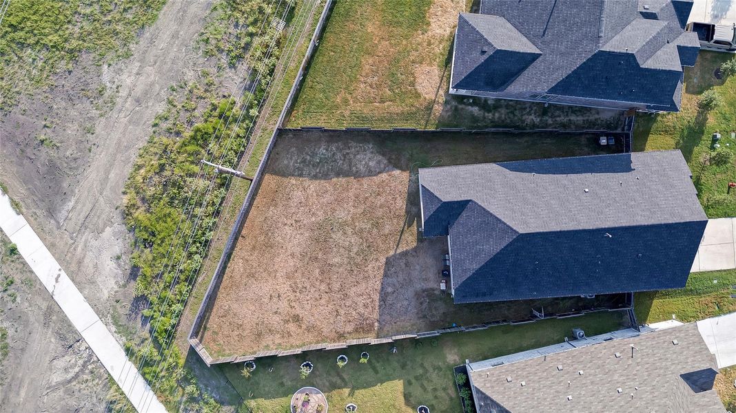 Aerial View of Back Yard