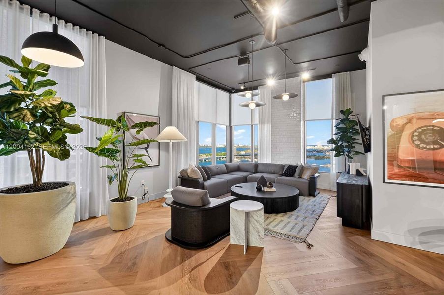 Furnished interior view inside a new home in , Miami (Image 9).