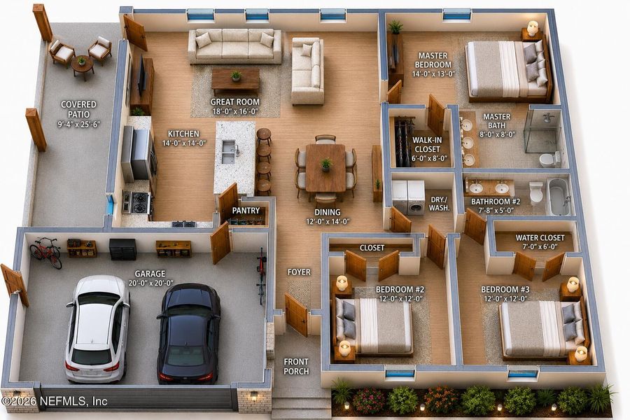 2D floor plan layout of this home in , Welaka, FL (Image 4).