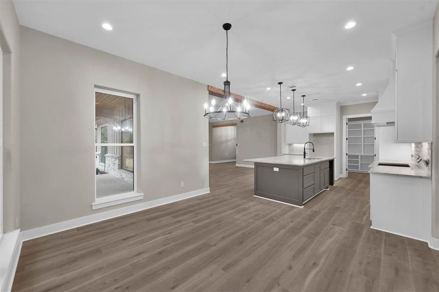 A view from your breakfast nook into your kitchen.