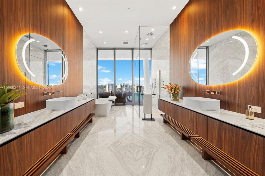 Furnished interior view inside a new home in , Miami (Image 19).