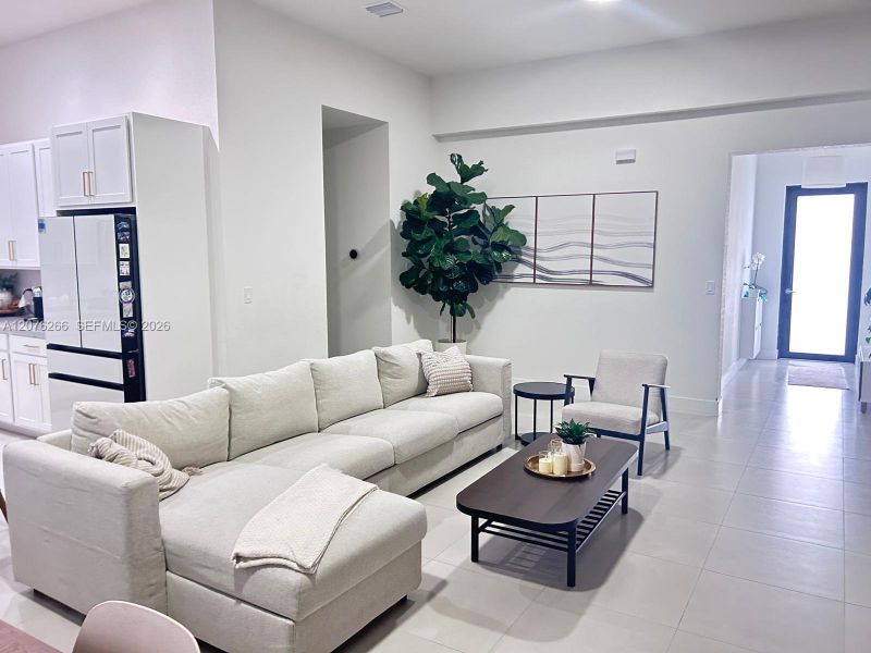 Furnished interior view inside a new home in , Miami (Image 12). Furnished interior view inside a new home in , Miami (Image 12).
