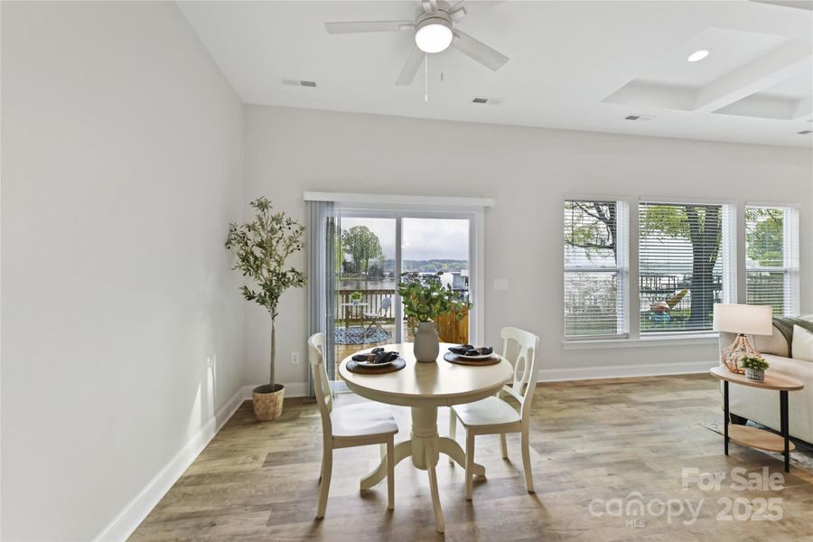 Lake Views from spacious Breakfast Area!