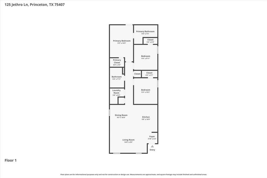 2D floor plan layout of this home in Tillage Farms, Princeton, TX (Image 5). 2D floor plan layout of this home in Tillage Farms, Princeton, TX (Image 5).