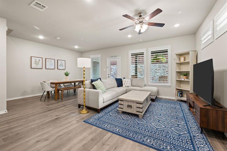 Plantation shutters throughout on every window.