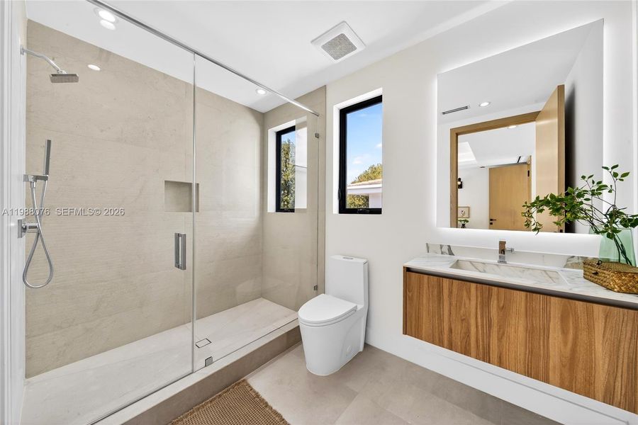 Furnished interior view inside a new home in , Miami (Image 17).