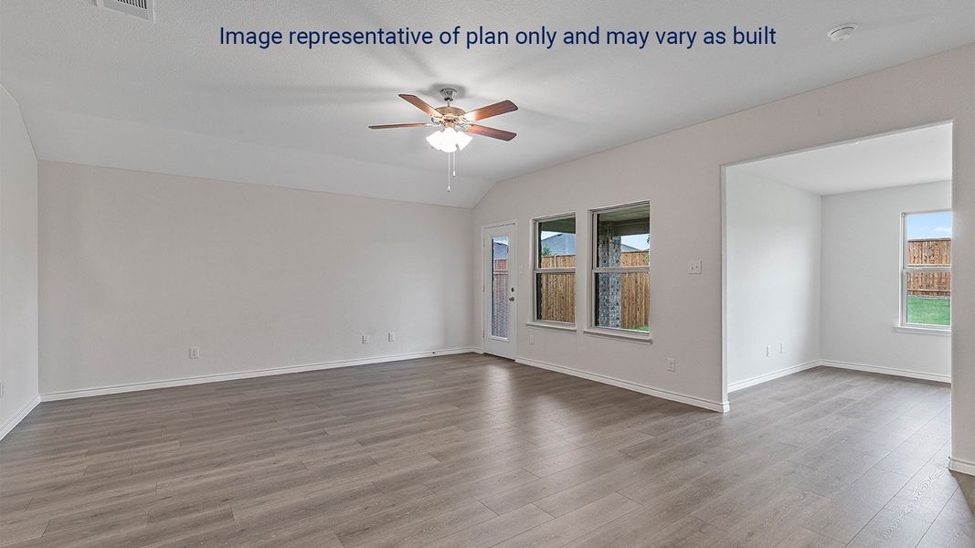 Representative unfurnished interior of a home built from the Holden by D.R. Horton in King's Landing, Corpus Christi (Image 23). Representative unfurnished interior of a home built from the Holden by D.R. Horton in King's Landing, Corpus Christi (Image 23).