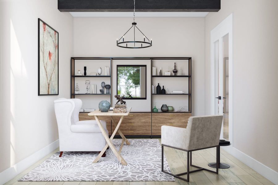 Furnished interior in a model home at Harvest Green in Richmond (Image 16).