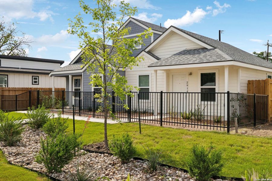 Front exterior of a new home in , San Antonio, TX, highlighting curb appeal (Image 13). Front exterior of a new home in , San Antonio, TX, highlighting curb appeal (Image 13).