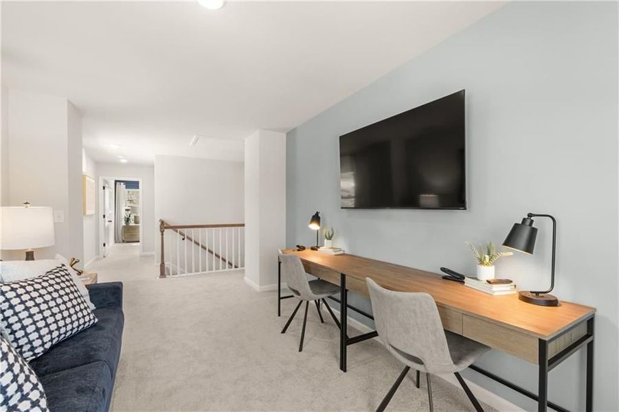 Furnished interior view inside a new home in The Bluffs, Canton (Image 32).