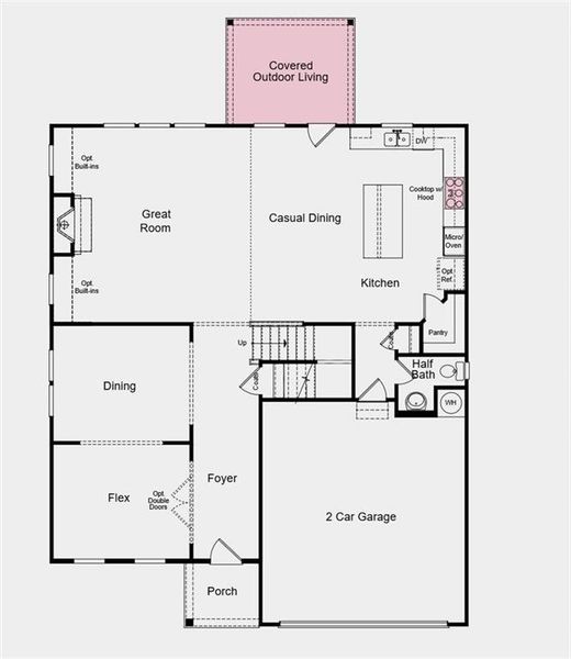 2D floor plan layout of this home in Bennett Farm, Loganville, GA (Image 3).