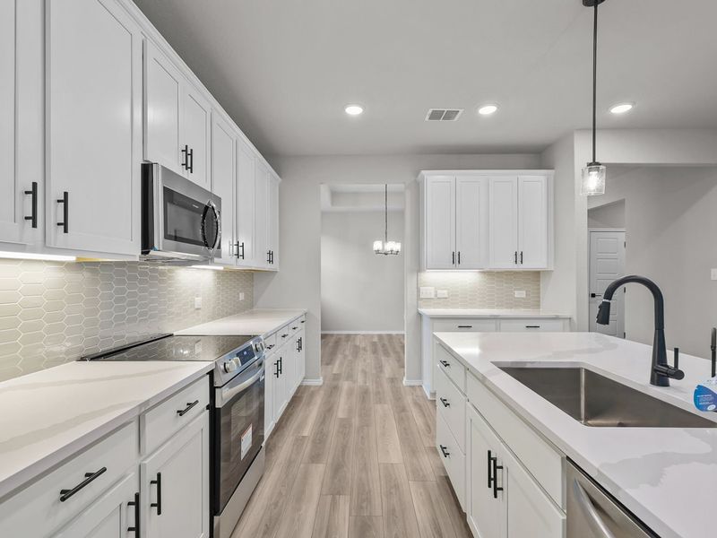 Representative furnished interior of a home built from the The Glenwood E by Davidson Homes LLC in Bricewood, San Antonio (Image 7).
