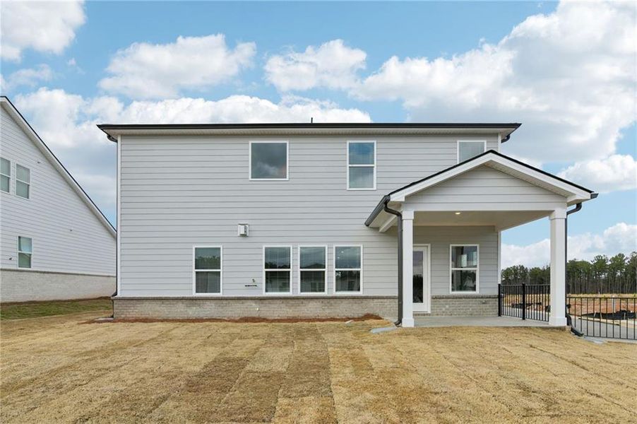 Exterior details and patio area of a home in Parkside at Grayson, Grayson (Image 3).
