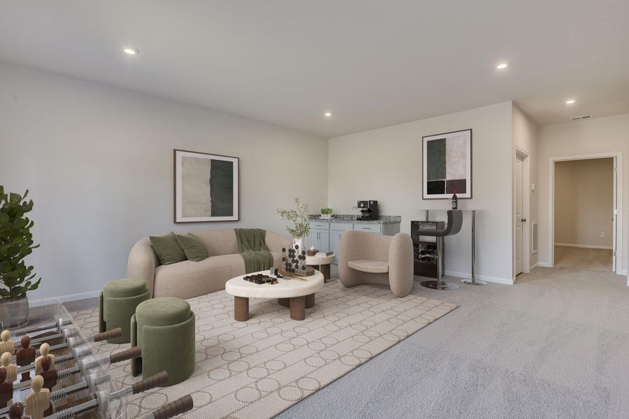Recreation Room - basement on select homesites