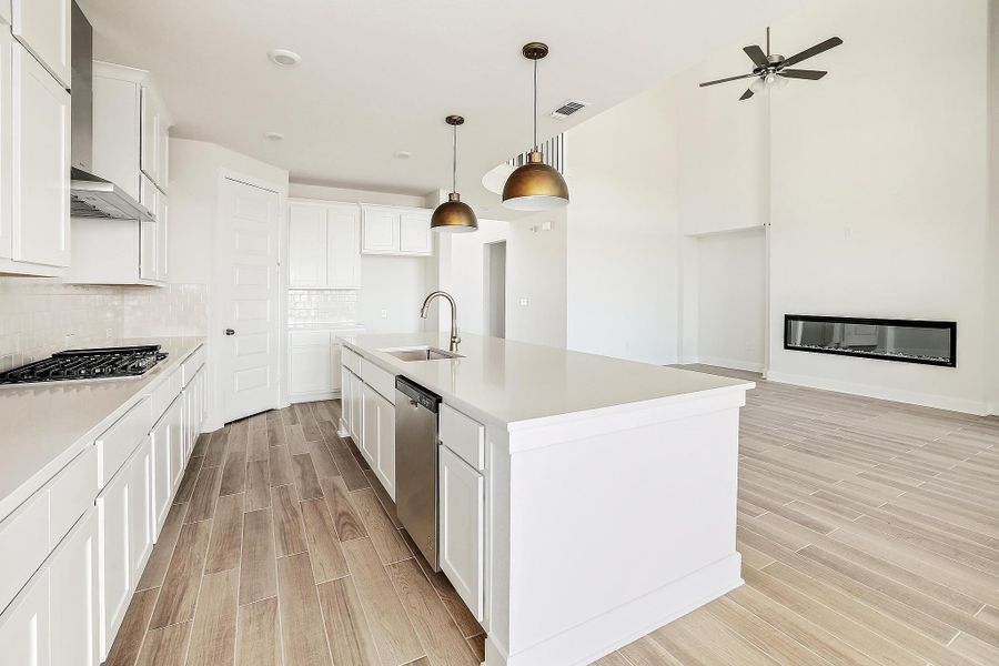 Furnished interior view inside a new home in Lakeside at Tessera - 50', Lago Vista (Image 7).