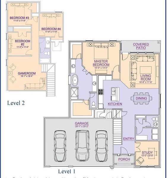 Calllington Floor Plan - Page 1 (3 Car)