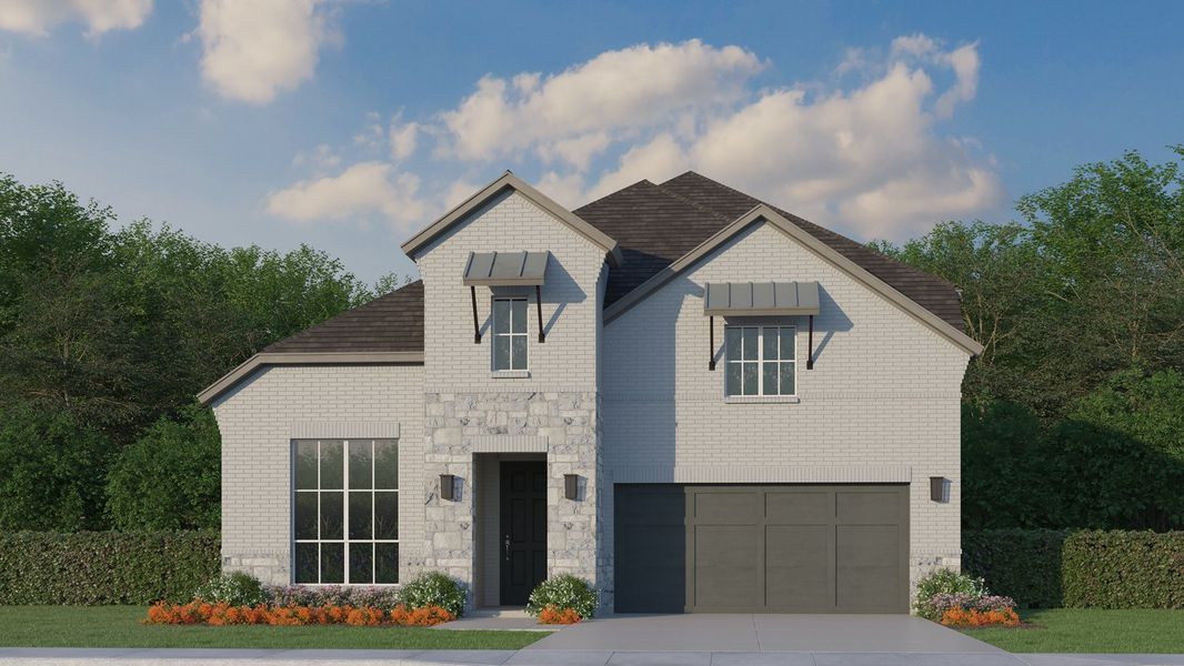 Plan 1536 Elevation C with Stone Plan 1536 Elevation C with Stone