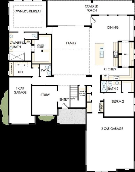 2D floor plan layout of this home in Northshore at Lakewood Village - Classic Series, Lakewood Village, TX (Image 2). 2D floor plan layout of this home in Northshore at Lakewood Village - Classic Series, Lakewood Village, TX (Image 2).