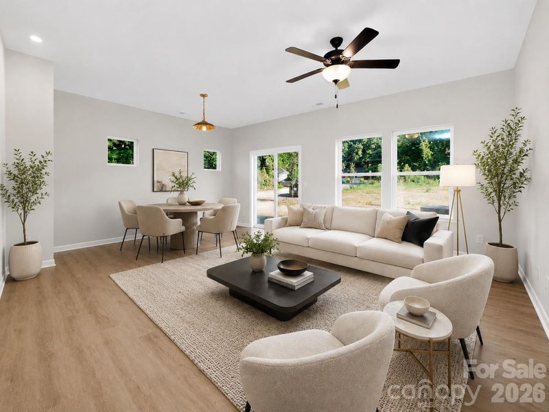 Furnished interior view inside a new home in , Charlotte (Image 13).