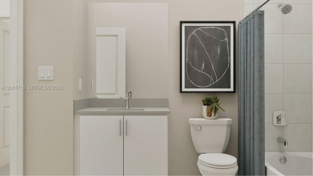 Furnished interior view inside a new home in Emerald Palms, Miami (Image 5).