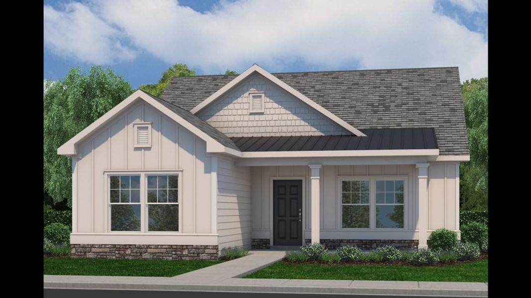 Representative exterior photo of a completed home built from the Windsor by Piedmont Residential in Clemit Harris Place, Newnan, GA (Image 3).