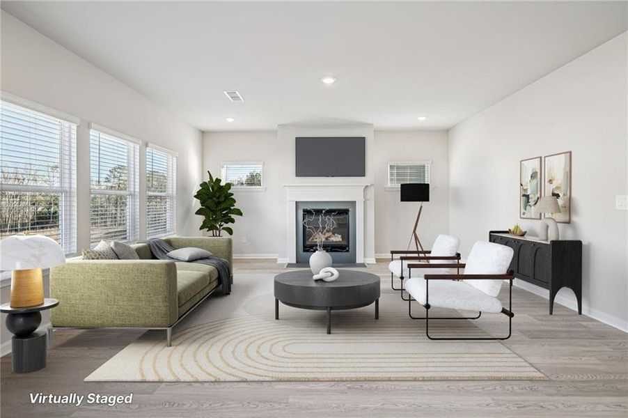 Furnished interior view inside a new home in Parkside at Grayson, Grayson (Image 14).