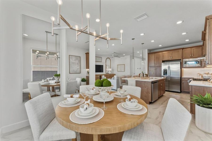 Furnished interior view inside a new home in Valencia Ridge, Wesley Chapel (Image 11).
