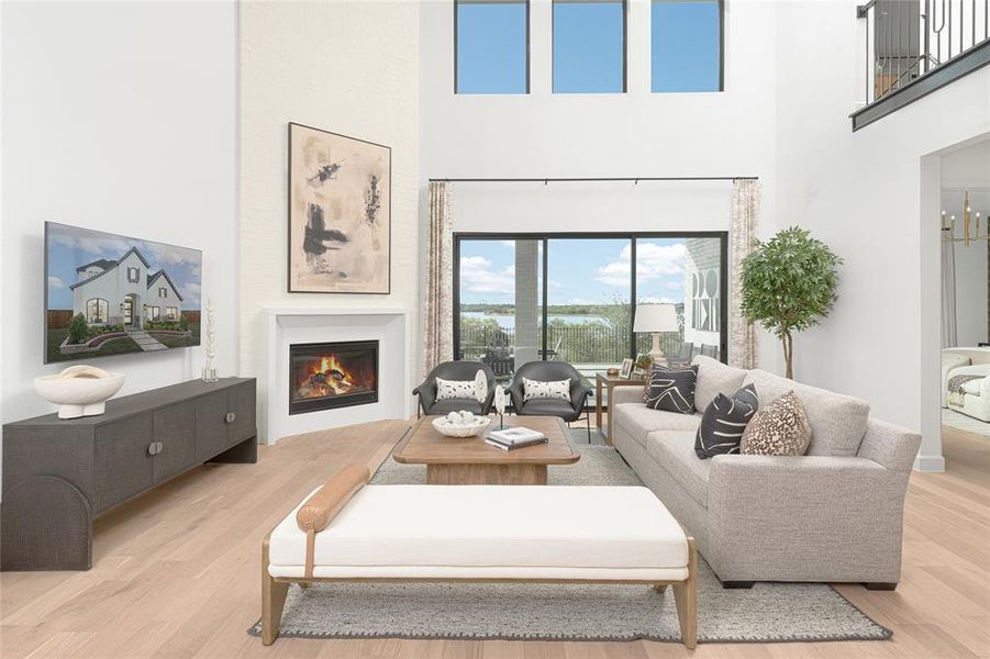 Furnished interior view inside a new home in The Tribute 50', The Colony (Image 12).