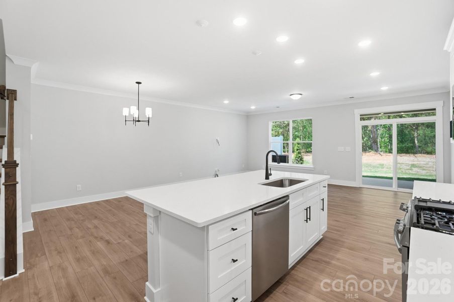 Furnished interior view inside a new home in Blythe Mill Townhomes, Waxhaw (Image 11).