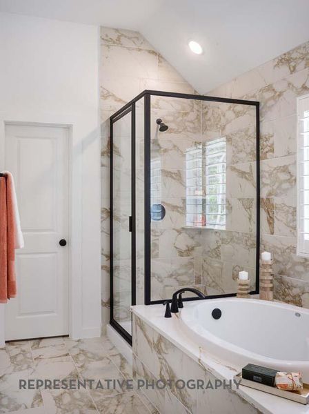 Furnished interior view inside a new home in Bridgeland, Cypress (Image 24).